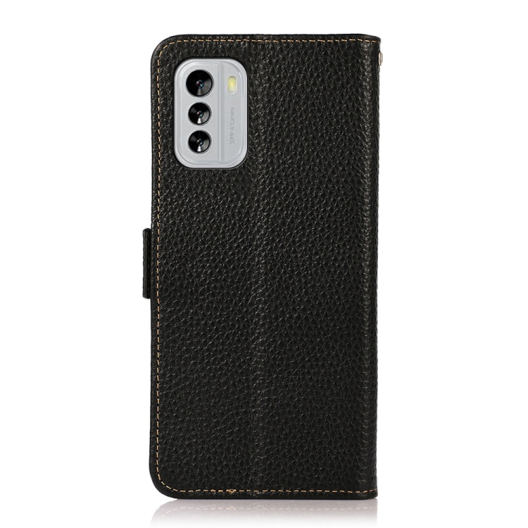 KHAZNEH Custodia per telefono RFID in vera pelle Litchi magnetica laterale, For Nokia G60 5G, For Samsung Galaxy S23+ 5G, For Samsung Galaxy S23 5G, For Samsung Galaxy S23 Ultra 5G