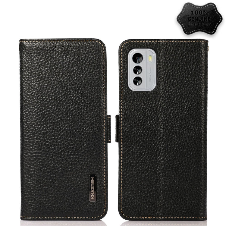 KHAZNEH Custodia per telefono RFID in vera pelle Litchi magnetica laterale, For Nokia G60 5G, For Samsung Galaxy S23+ 5G, For Samsung Galaxy S23 5G, For Samsung Galaxy S23 Ultra 5G