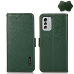 KHAZNEH Custodia per telefono RFID in vera pelle Litchi magnetica laterale, For Nokia G60 5G, For Samsung Galaxy S23+ 5G, For Samsung Galaxy S23 5G, For Samsung Galaxy S23 Ultra 5G