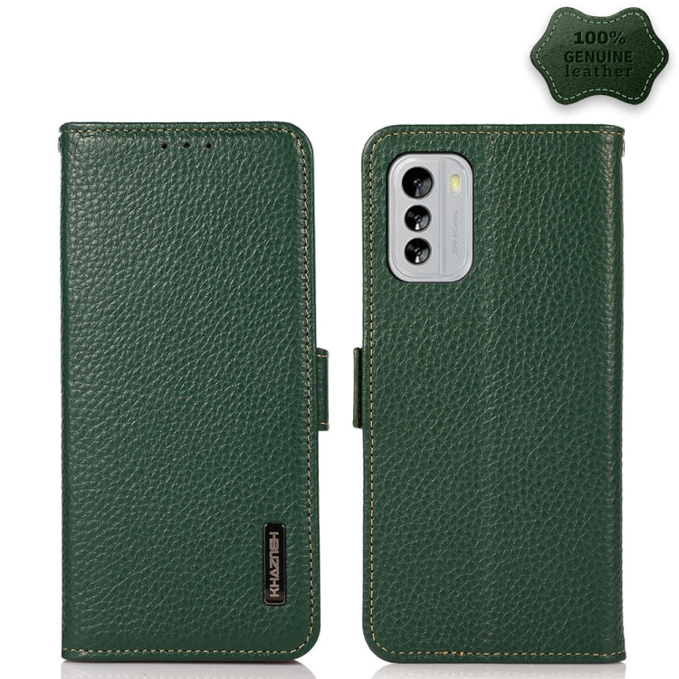 KHAZNEH Custodia per telefono RFID in vera pelle Litchi magnetica laterale, For Nokia G60 5G, For Samsung Galaxy S23+ 5G, For Samsung Galaxy S23 5G, For Samsung Galaxy S23 Ultra 5G
