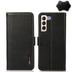 KHAZNEH Custodia per telefono RFID in vera pelle Litchi magnetica laterale, For Nokia G60 5G, For Samsung Galaxy S23+ 5G, For Samsung Galaxy S23 5G, For Samsung Galaxy S23 Ultra 5G