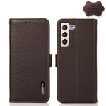 KHAZNEH Custodia per telefono RFID in vera pelle Litchi magnetica laterale, For Nokia G60 5G, For Samsung Galaxy S23+ 5G, For Samsung Galaxy S23 5G, For Samsung Galaxy S23 Ultra 5G