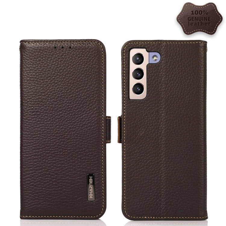 KHAZNEH Custodia per telefono RFID in vera pelle Litchi magnetica laterale, For Nokia G60 5G, For Samsung Galaxy S23+ 5G, For Samsung Galaxy S23 5G, For Samsung Galaxy S23 Ultra 5G