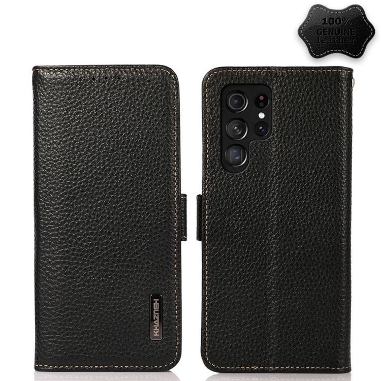 KHAZNEH Custodia per telefono RFID in vera pelle Litchi magnetica laterale, For Nokia G60 5G, For Samsung Galaxy S23+ 5G, For Samsung Galaxy S23 5G, For Samsung Galaxy S23 Ultra 5G