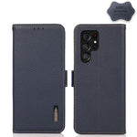 KHAZNEH Custodia per telefono RFID in vera pelle Litchi magnetica laterale, For Nokia G60 5G, For Samsung Galaxy S23+ 5G, For Samsung Galaxy S23 5G, For Samsung Galaxy S23 Ultra 5G