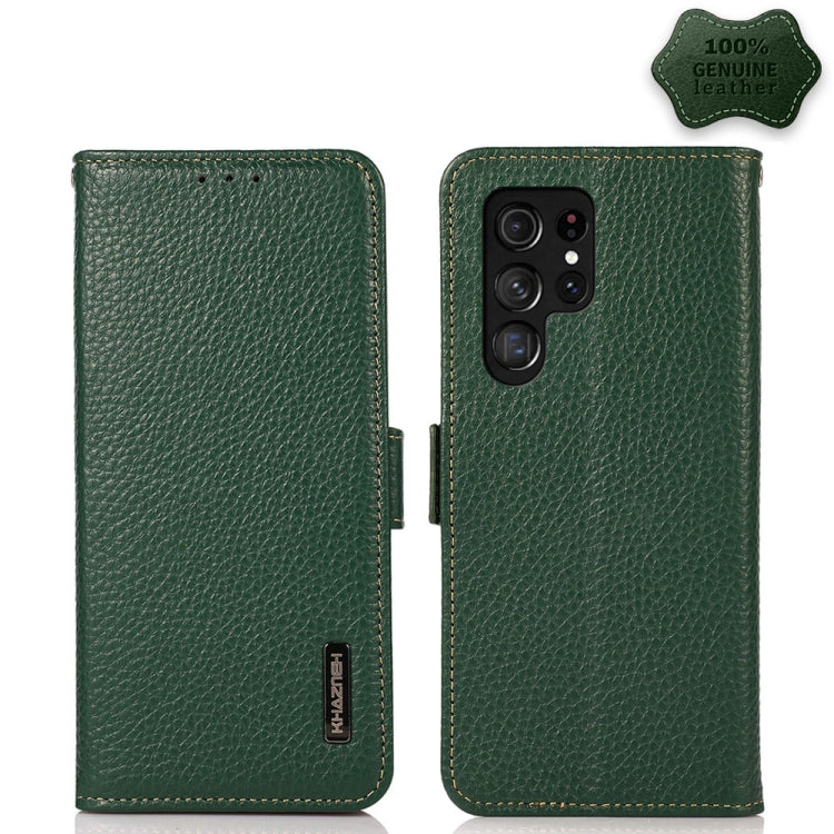 KHAZNEH Custodia per telefono RFID in vera pelle Litchi magnetica laterale, For Nokia G60 5G, For Samsung Galaxy S23+ 5G, For Samsung Galaxy S23 5G, For Samsung Galaxy S23 Ultra 5G
