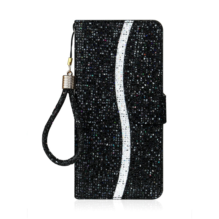 Custodia per telefono in pelle con glitter polvere, For Samsung Galaxy S23 5G, For Samsung Galaxy S23+ 5G, For Samsung Galaxy S23 Ultra 5G, For Samsung Galaxy A14 5G