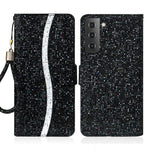 Custodia per telefono in pelle con glitter polvere, For Samsung Galaxy S23 5G, For Samsung Galaxy S23+ 5G, For Samsung Galaxy S23 Ultra 5G, For Samsung Galaxy A14 5G