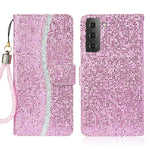 Custodia per telefono in pelle con glitter polvere, For Samsung Galaxy S23 5G, For Samsung Galaxy S23+ 5G, For Samsung Galaxy S23 Ultra 5G, For Samsung Galaxy A14 5G