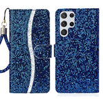 Custodia per telefono in pelle con glitter polvere, For Samsung Galaxy S23 5G, For Samsung Galaxy S23+ 5G, For Samsung Galaxy S23 Ultra 5G, For Samsung Galaxy A14 5G