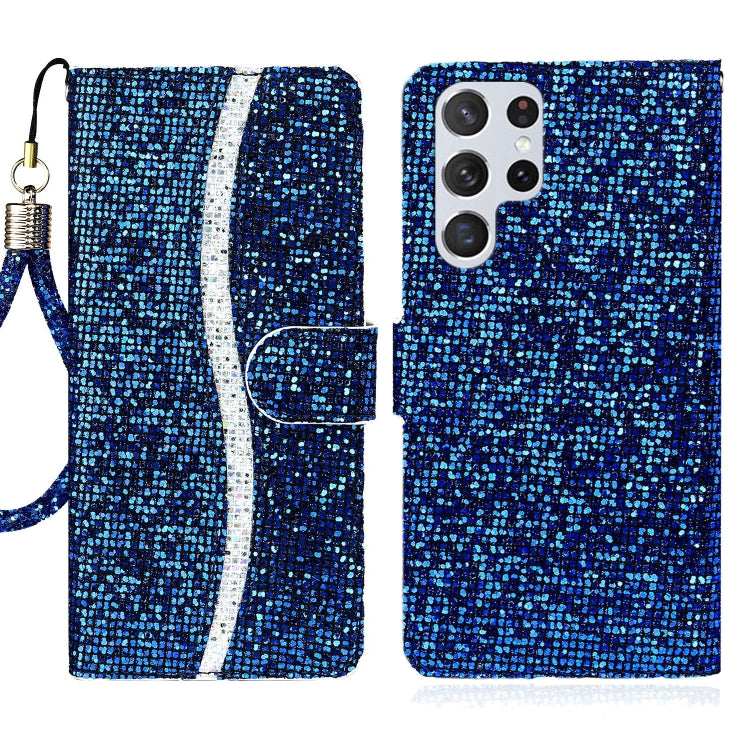 Custodia per telefono in pelle con glitter polvere, For Samsung Galaxy S23 5G, For Samsung Galaxy S23+ 5G, For Samsung Galaxy S23 Ultra 5G, For Samsung Galaxy A14 5G