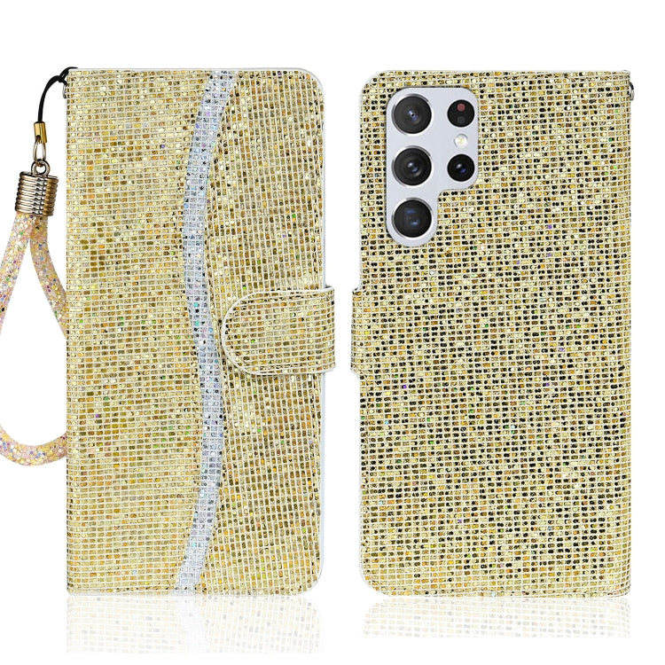 Custodia per telefono in pelle con glitter polvere, For Samsung Galaxy S23 5G, For Samsung Galaxy S23+ 5G, For Samsung Galaxy S23 Ultra 5G, For Samsung Galaxy A14 5G