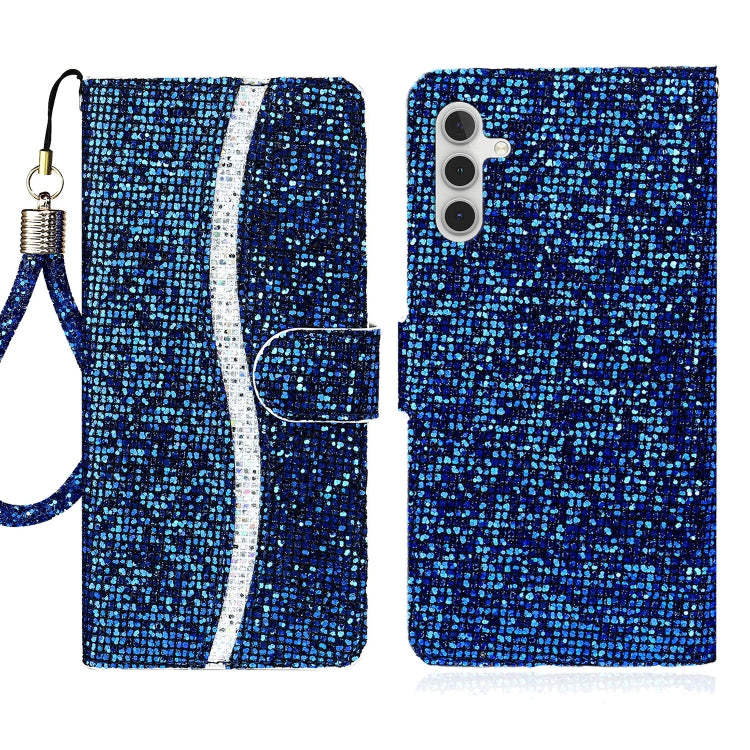 Custodia per telefono in pelle con glitter polvere, For Samsung Galaxy S23 5G, For Samsung Galaxy S23+ 5G, For Samsung Galaxy S23 Ultra 5G, For Samsung Galaxy A14 5G