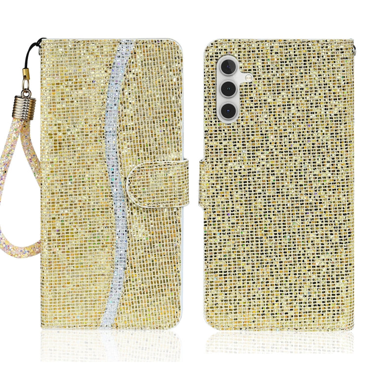 Custodia per telefono in pelle con glitter polvere, For Samsung Galaxy S23 5G, For Samsung Galaxy S23+ 5G, For Samsung Galaxy S23 Ultra 5G, For Samsung Galaxy A14 5G