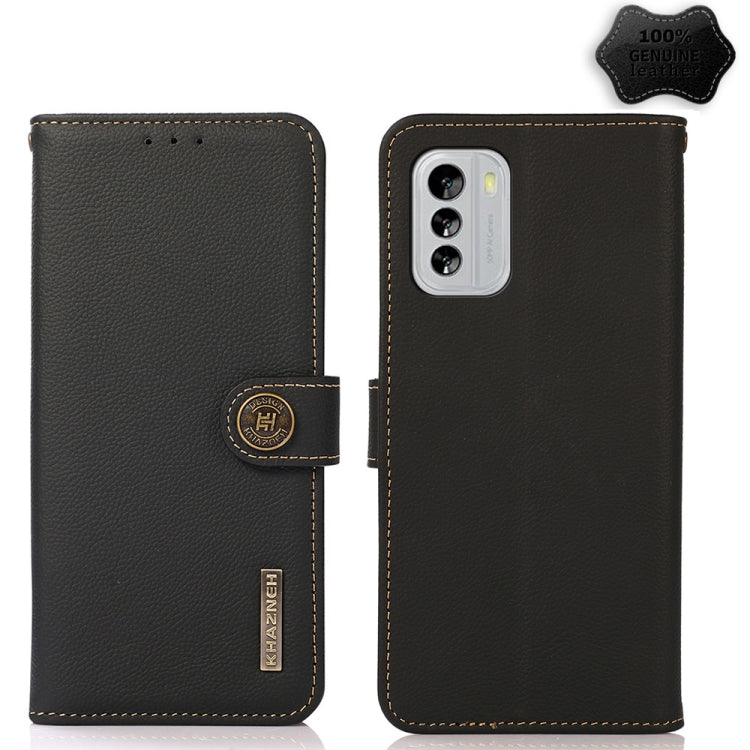 Custodia per telefono RFID KHAZNEH Custer in vera pelle, For Nokia G60 5G, For Samsung Galaxy S23+ 5G, For Samsung Galaxy S23 5G, For Samsung Galaxy S23 Ultra 5G
