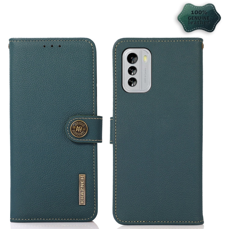 Custodia per telefono RFID KHAZNEH Custer in vera pelle, For Nokia G60 5G, For Samsung Galaxy S23+ 5G, For Samsung Galaxy S23 5G, For Samsung Galaxy S23 Ultra 5G