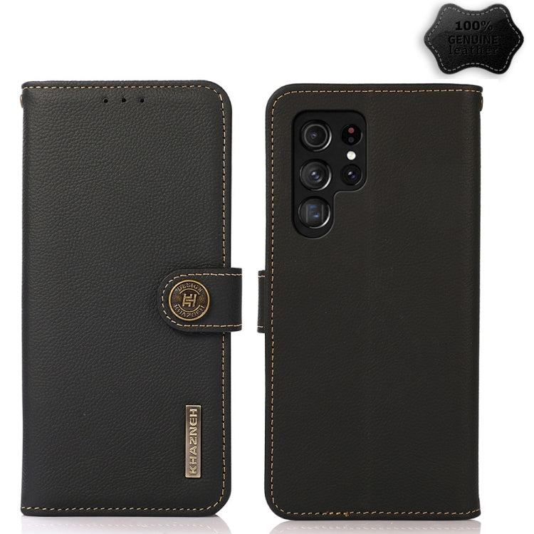 Custodia per telefono RFID KHAZNEH Custer in vera pelle, For Nokia G60 5G, For Samsung Galaxy S23+ 5G, For Samsung Galaxy S23 5G, For Samsung Galaxy S23 Ultra 5G
