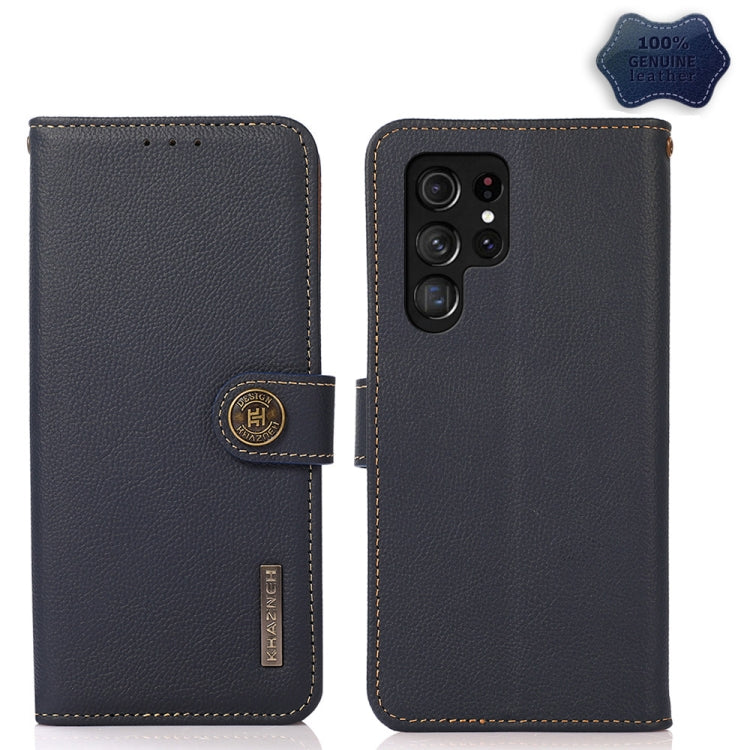 Custodia per telefono RFID KHAZNEH Custer in vera pelle, For Nokia G60 5G, For Samsung Galaxy S23+ 5G, For Samsung Galaxy S23 5G, For Samsung Galaxy S23 Ultra 5G