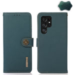 Custodia per telefono RFID KHAZNEH Custer in vera pelle, For Nokia G60 5G, For Samsung Galaxy S23+ 5G, For Samsung Galaxy S23 5G, For Samsung Galaxy S23 Ultra 5G