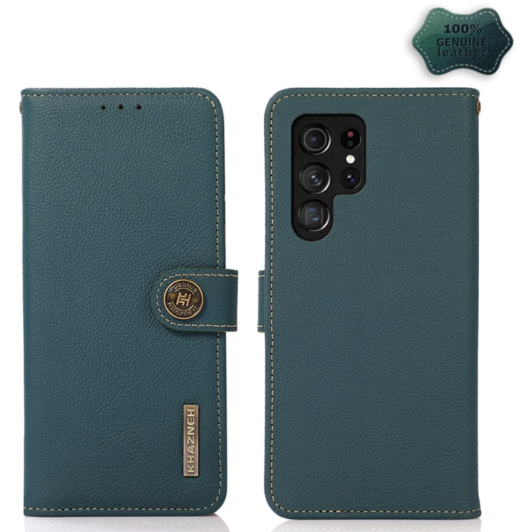 Custodia per telefono RFID KHAZNEH Custer in vera pelle, For Nokia G60 5G, For Samsung Galaxy S23+ 5G, For Samsung Galaxy S23 5G, For Samsung Galaxy S23 Ultra 5G