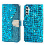Custodia per telefono in pelle con texture coccodrillo in polvere glitterata laser, For Samsung Galaxy S23 5G, For Samsung Galaxy S23+ 5G, For Samsung Galaxy S23 Ultra 5G, For Samsung Galaxy A14 5G
