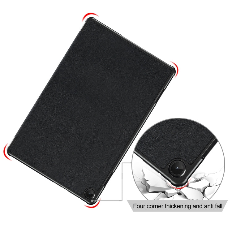 Custodia Smart Tablet in pelle con struttura Custer con fibbia magnetica pieghevole a 3 pieghe, For Lenovo Tab M10 10.1 3rd Gen