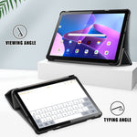 Custodia Smart Tablet in pelle con struttura Custer con fibbia magnetica pieghevole a 3 pieghe, For Lenovo Tab M10 10.1 3rd Gen
