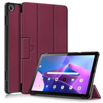 Custodia Smart Tablet in pelle con struttura Custer con fibbia magnetica pieghevole a 3 pieghe, For Lenovo Tab M10 10.1 3rd Gen