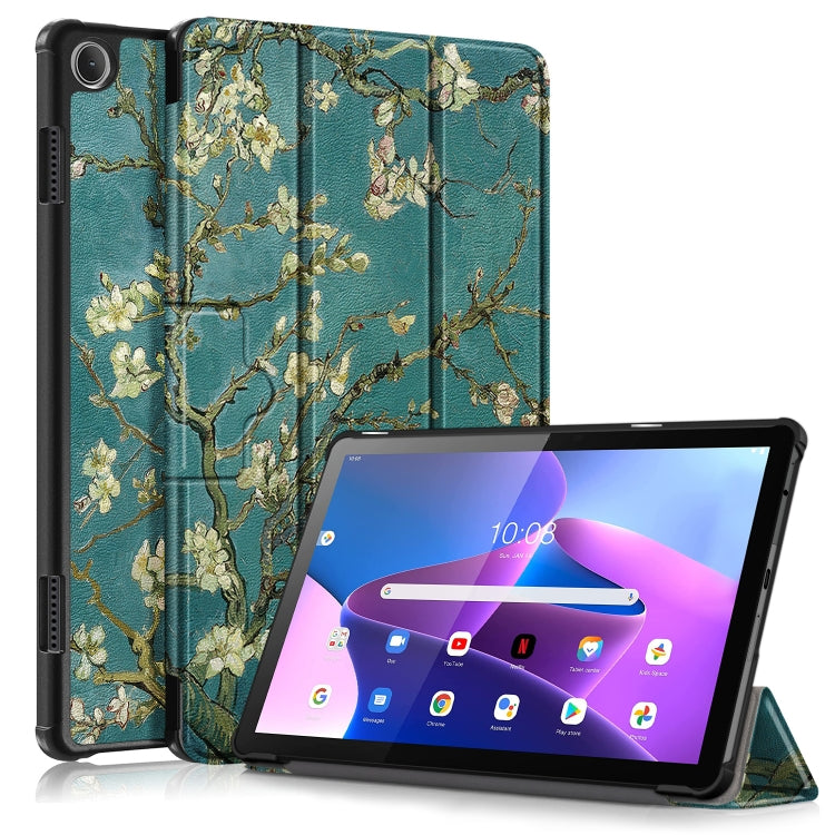 Custodia Smart Tablet in pelle con disegno colorato con fibbia magnetica pieghevole a 3 pieghe, For Lenovo Tab M10 10.1 3rd Gen