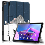 Custodia Smart Tablet in pelle con disegno colorato con fibbia magnetica pieghevole a 3 pieghe, For Lenovo Tab M10 10.1 3rd Gen