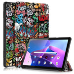 Custodia Smart Tablet in pelle con disegno colorato con fibbia magnetica pieghevole a 3 pieghe, For Lenovo Tab M10 10.1 3rd Gen