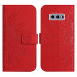 Skin Feel Custodia per cellulare in pelle con motivo a fiori di sole, For Samsung Galaxy S10E, For Samsung Galaxy S20