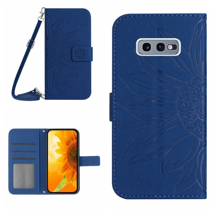 Skin Feel Custodia per cellulare in pelle con motivo a fiori di sole, For Samsung Galaxy S10E, For Samsung Galaxy S20