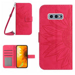 Skin Feel Custodia per cellulare in pelle con motivo a fiori di sole, For Samsung Galaxy S10E, For Samsung Galaxy S20
