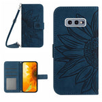 Skin Feel Custodia per cellulare in pelle con motivo a fiori di sole, For Samsung Galaxy S10E, For Samsung Galaxy S20