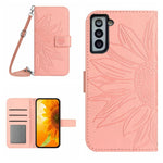 Skin Feel Custodia per cellulare in pelle con motivo a fiori di sole, For Samsung Galaxy S21 FE 5G, For Samsung Galaxy S21+ 5G