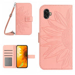 Skin Feel Custodia per cellulare in pelle con motivo a fiori di sole, For Samsung Galaxy S23+ 5G, For Samsung Galaxy Xcover6 Pro