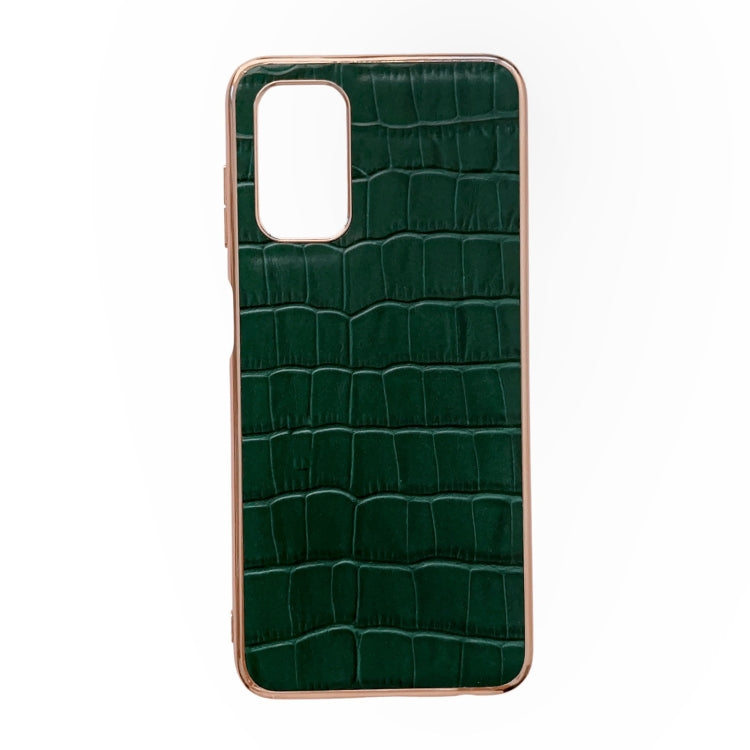 Custodia per telefono galvanica in vera pelle con trama di coccodrillo, For Samsung Galaxy A13 4G, For Samsung Galaxy A23 4G/5G, For Samsung Galaxy A33 5G, For Samsung Galaxy A53 5G, For Samsung Galaxy A73 5G, For Samsung Galaxy Z Flip3 5G