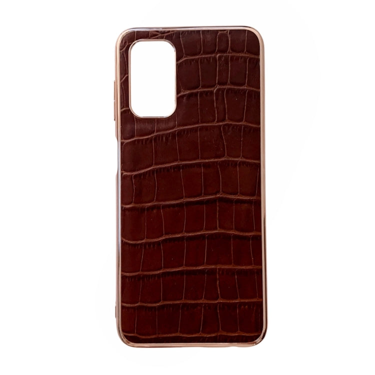 Custodia per telefono galvanica in vera pelle con trama di coccodrillo, For Samsung Galaxy A13 4G, For Samsung Galaxy A23 4G/5G, For Samsung Galaxy A33 5G, For Samsung Galaxy A53 5G, For Samsung Galaxy A73 5G, For Samsung Galaxy Z Flip3 5G