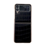 Custodia per telefono galvanica in vera pelle con trama di coccodrillo, For Samsung Galaxy A13 4G, For Samsung Galaxy A23 4G/5G, For Samsung Galaxy A33 5G, For Samsung Galaxy A53 5G, For Samsung Galaxy A73 5G, For Samsung Galaxy Z Flip3 5G