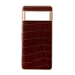 Custodia per telefono galvanica in vera pelle con trama di coccodrillo, For Samsung Galaxy Z Flip4 5G, For Samsung Galaxy Z Fold3 5G, For Samsung Galaxy Z Fold4 5G, For Xiaomi Mix Fold 2, For Google Pixel 7, For Google Pixel 6