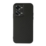 Custodia per telefono in PU con trama in fibra di carbonio con foro preciso, For OnePlus Nord 2T