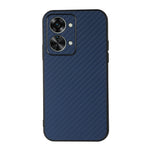 Custodia per telefono in PU con trama in fibra di carbonio con foro preciso, For OnePlus Nord 2T