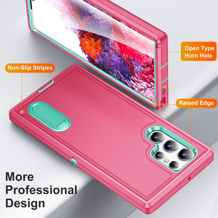 Custodia per telefono con supporto robusto 3 in 1, For Samsung Galaxy S23 ultra 5G