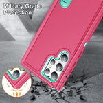 Custodia per telefono con supporto robusto 3 in 1, For Samsung Galaxy S23 ultra 5G