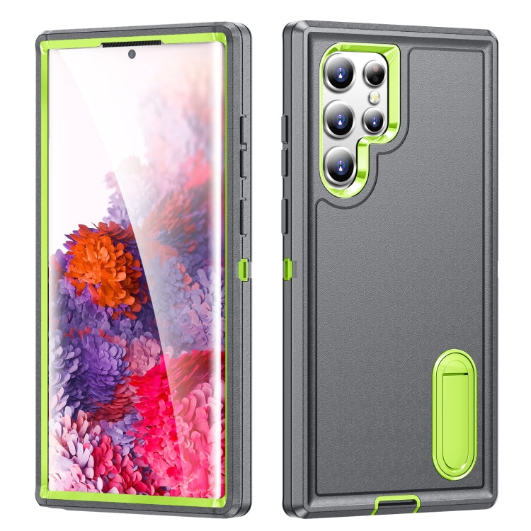 Custodia per telefono con supporto robusto 3 in 1, For Samsung Galaxy S23 ultra 5G