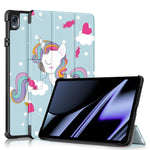 Custodia per tablet in pelle con disegno colorato con fibbia magnetica pieghevole a 3 pieghe, For Realme Pad Mini 8.7, For OPPO Pad 11 inch