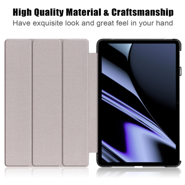 Custodia per tablet in pelle con disegno colorato con fibbia magnetica pieghevole a 3 pieghe, For Realme Pad Mini 8.7, For OPPO Pad 11 inch