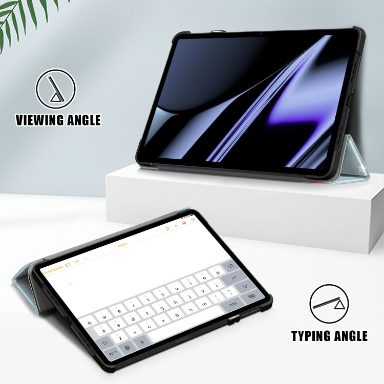 Custodia per tablet in pelle con disegno colorato con fibbia magnetica pieghevole a 3 pieghe, For Realme Pad Mini 8.7, For OPPO Pad 11 inch