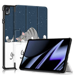 Custodia per tablet in pelle con disegno colorato con fibbia magnetica pieghevole a 3 pieghe, For Realme Pad Mini 8.7, For OPPO Pad 11 inch